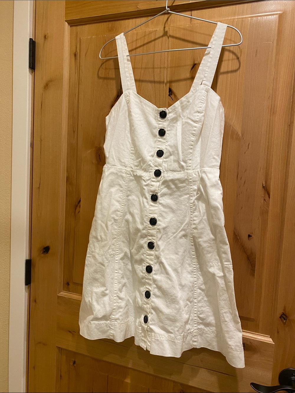 Madewell White Button Front Sundress